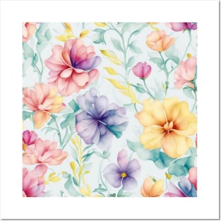 Beautiful bright spring flowers. Posters and Art